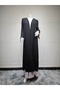 Pleated Stitching Fashion Muslim Abaya Robe (Headscarves not included) - 6