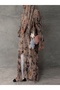 Pleated Cardigan Printed Abaya Jacket with Hijab - 4