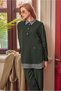 Shirt Collar Pants Suit 47008 - 2
