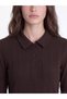 Women's T-Shirt with a Turn-Down Roba Collar for Style Seekers from Uzg Store - 4