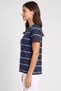 Women Sportswear Fit Short Sleeve Outdoor T-Shirt, Navy - 3