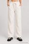 Wide Leg Ruffled Sweatpants Lrn0081 Ecru - 5