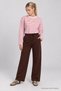Wide Leg Ruffled Sweatpants Lrn0081 Brown - 4