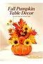 Autumn Pumpkin Home Decor, Maple Leaf Sunflower Faux Pumpkin Tabletop Ornament, Harvest Festival Fall Decoration Prop for Living Room Entryway Cabinet Table Centerpiece