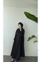Bibed Cotton Trench Coat Black - 3
