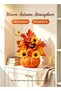 Autumn Pumpkin Home Decor, Maple Leaf Sunflower Faux Pumpkin Tabletop Ornament, Harvest Festival Fall Decoration Prop for Living Room Entryway Cabinet Table Centerpiece - 3