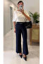 Maria Navy Blue Belted Trousers - 4