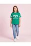 Senior Girls Green And White Graphic T-Shirt - 2