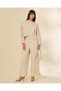 Women Ivory Wide Leg Trousers - 2