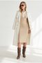 Women's Stone Collar Detailed Buttoned Cotton Camisole Dress Elb-19002692 - 4