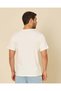 Men Cream Plain Cotton T-Shirt - 3