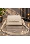 Women's White 2-Compartment Shoulder Bag