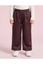 Girls Dark Brown Wide-Leg Trousers