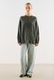 Button-Detail Knitted Sweater Dark Gray - 3