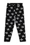 Civil girl's bow print leggings | lycra supreme brushed interlock | school, nursery & everyday wear - black - 2
