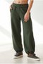 Women's Khaki High Waist Drawstring Sweatpants Eşf-00000090 - 2