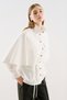 Cloak Designed Pocketed Shirt Ecru - 3