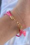 Pink Zircon Stone String Tassel Detail Multiple Bracelet - 2