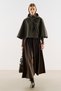 Coated Fabric Hooded Cape Brown - 2