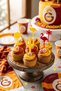50 Piece Fan Yellow Red Children's Fruit Forks and Party Toothpicks Set - 4
