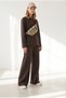 Women's Brown Top and Bottom Selanik Set Tkm-19000526