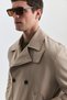 Crop fit men's trench coat - 5