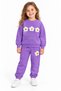 39710-26 Girl's Daisy Appliqué Make a Smile Sweatshirt and Sweatpants 2-Piece Set 3-6 Years