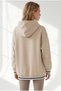 Women's Stone Soft Textured Embroidered Stripe Detailed Sweatshirt Swt-19000817 - 2