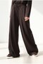 Women's Brown Belted Top with Pocket Detail and Bottom Set Tkm-19000527 - 3