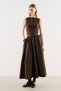Technical Fabric Ruched Skirt Brown - 3