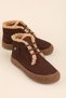 Women's Genuine Leather and Fur Daily Boots Usl.2382 Brown Nubuck - 6