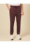 Men Burgundy And Ivory Track Pants