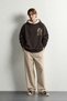 Men's Van Gogh Patch Printed Hooded Oversize Sweatshirt - 5