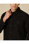 Men Black Utility Overshirt - 4