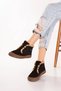 Women's Genuine Leather and Fur Daily Boots Usl.2382 Black Nubuck - 3