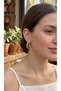 Brass Gold Color Hollow Rose Earrings