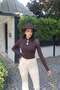 Hakim Collar Button Detailed Blouse Brown