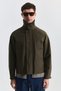 Contrast Collar Men's Jacket - 6