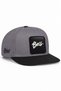 Black-and-Gray Hip-Hop Cap with the Boss Logo