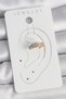 Brass Gold Color Zircon Stone Women's Cartilage Earrings - 2