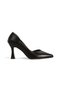 Women's Black Stiletto Genuine Leather High Heel Shoes - Deyeva - 6