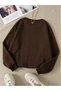 Unisex Brown Crew Neck Sweatshirt - 2