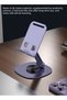 2PCS 360° Rotating Desktop Phone Tablet Stand, All Metal Foldable Adjustable Holder with Heavy Base, Compatible with Phones & Tablets Under 9 Inch for Office/Entertainment/Study - 2