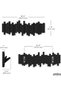 خطاف تعليق مع 5 دبابيس قابلة للسحب من Umbra Sticks - تخزين عصري موفر للمساحة - 3