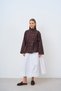 Women's Double Button Detail Cupra Jacket Brown - 5
