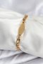 316L Steel Gold Color Oval Suitable for Writing Women's Bracelet