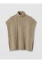 Two Mt Shop Quality Lcw Comfort Brown Knitwear Patterned Women's Sweater - 5
