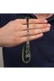 Green Gradient Capsule Cut Crimped Amber Prayer Beads with Metal Tassels - 8