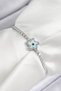 Brass Zircon Stone Evil Eye Star Model Silver Color Elevator Women's Bracelet