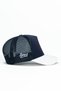 Rec Logo Cordura White-Navy Blue Trucker Hat - 2
